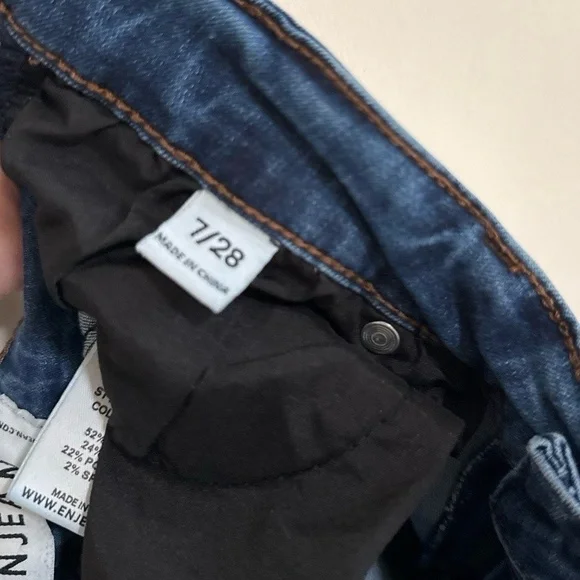 ENJEAN Jeans Womens 7/28 Dark Blue Denim Slim Fit Stretch Comfortable Trendy - Picture 4 of 7